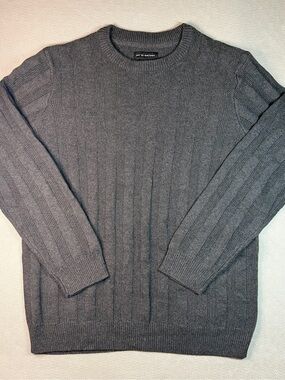 Men's Ribbed Crewneck Sweater in Charcoal by Art of Since